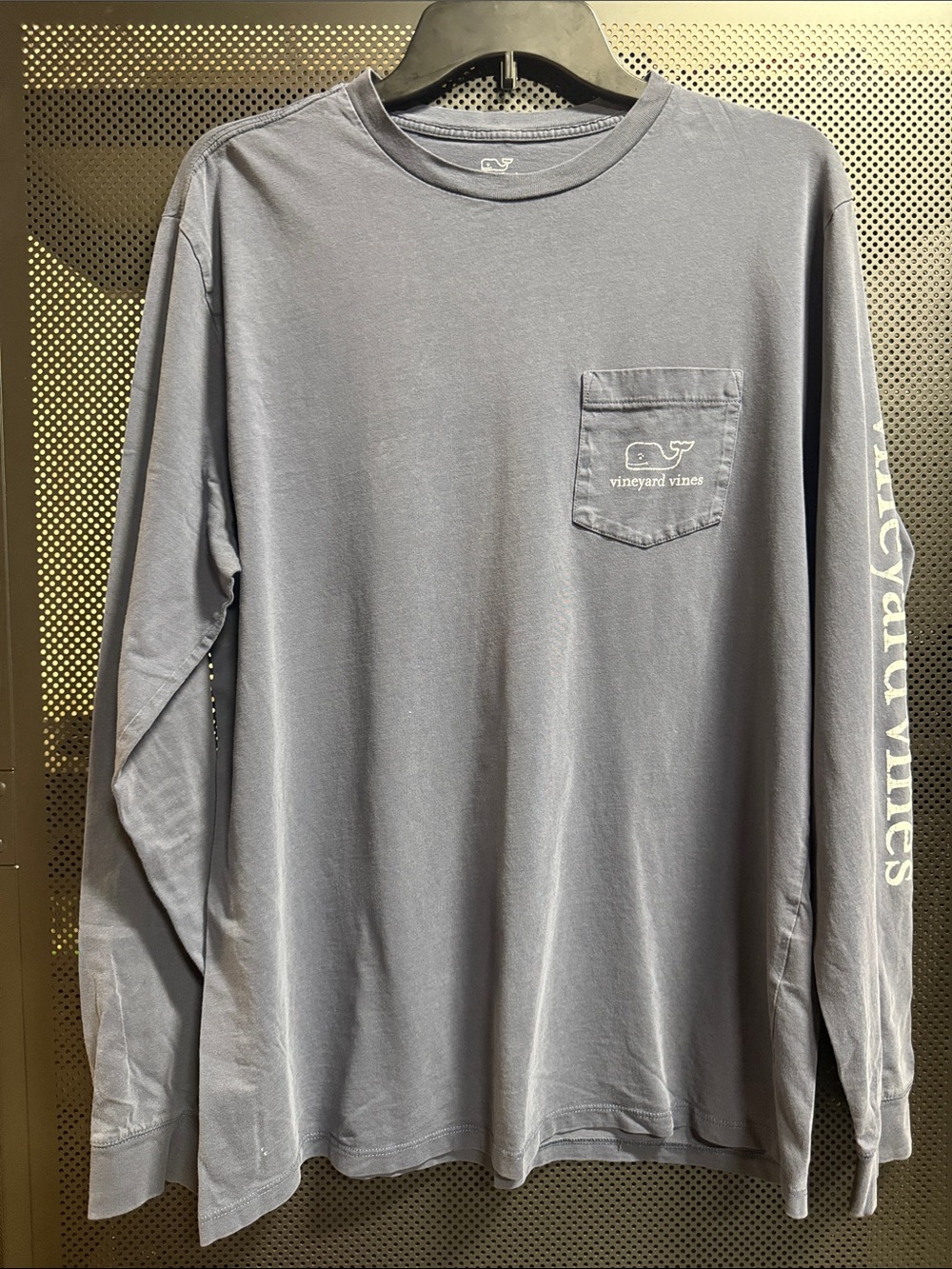 Vineyard Vines Long-Sleeve Pocket Tee — Slate Blue